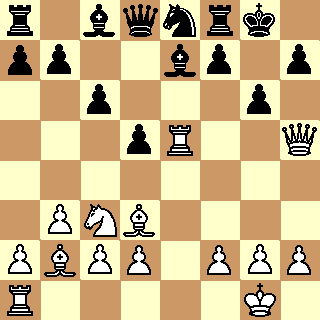 r1bqnrk1/pp2bp1p/2p3p1/3pR2Q/8/1PNB4/PBPP1PPP/R5K1
